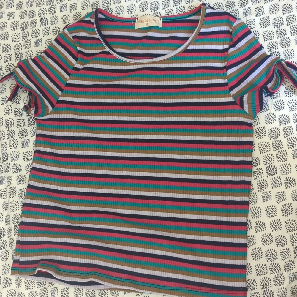 Multicolor Striped Ribbed Top - Picture 1 of 4